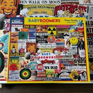 White Mountain Baby Boomers Puzzle - 1000 pieces complete
